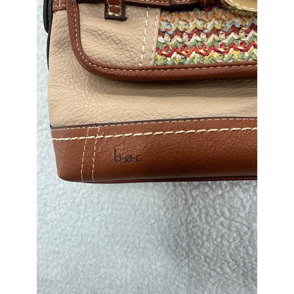 b.o.c. Crossbody Bag Woven Accent Buckle Detail Everyday Purse - Picture 8 of 11